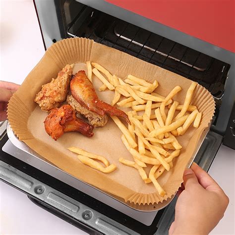 Hariumiu Air Fryer Liners 50Pcs Rectangle Air Fryers Liner Non Stick