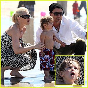 Kingston Rossdales Beach Bonding Time Celebrity Babies Gavin