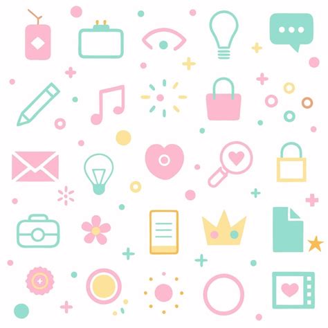 Cute Pastel Icons for Social Media and Design | Premium AI-generated vector