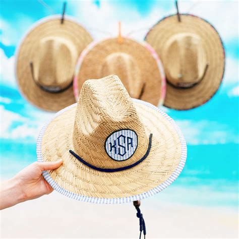 Monogrammed Kids’ Straw Sun Hat - Marleylilly