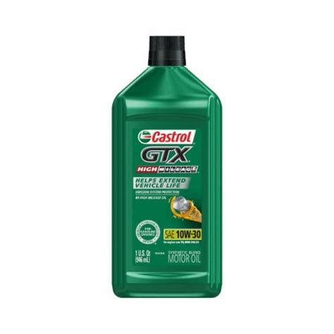 Castrol Gtx High Mileage W Sae Motor Oil Qt King Soopers