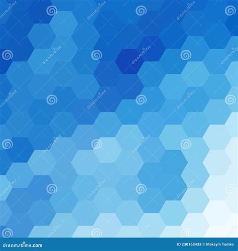 Fondo Hexagonal Azul Estilo Poligonal Pasos Stock De Ilustraci N