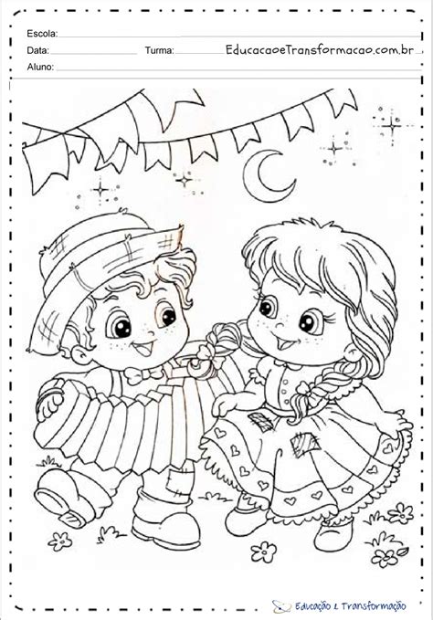Atividade De Pintar Festa Junina