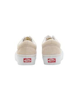 Zapatillas Vans Old Skool Platform Mujer Crema