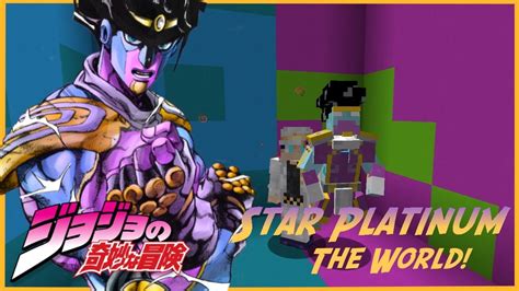 Minecraft Jojo Mod Stand Retexture Star Platinum The World P4 Reupload Youtube