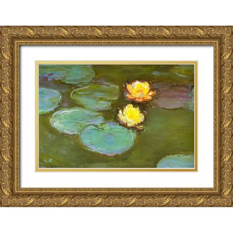 Monet Claude X Gold Ornate Wood Framed With Double Matting Museum