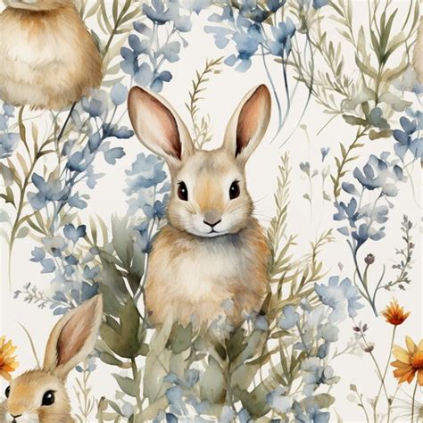 Premium AI Image There Are Two Rabbits Sitting In The Middle Of A