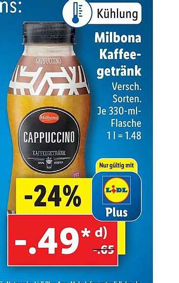 Milbona Kaffeegetränk Angebot bei Lidl 1Prospekte de