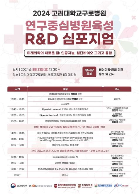 행사 구로병원 2024 연구중심병원육성 Randd 심포지엄 개최