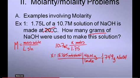 Solutions - Molarity examples - YouTube