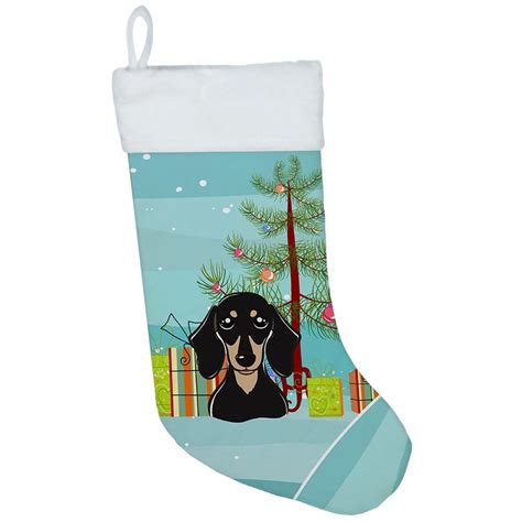 Dachshund Christmas Stocking – Tree (Black Tan) | DogShoppe.net