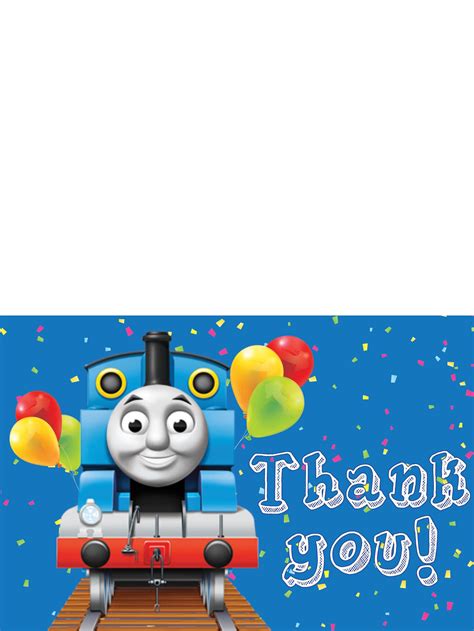 4x6 Thomas The Train Thank You Card Etsy