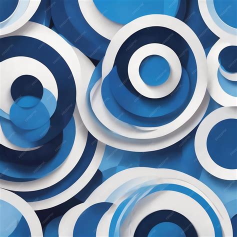 Premium Photo Vertical Graphic Illustration Of White And Blue Circles