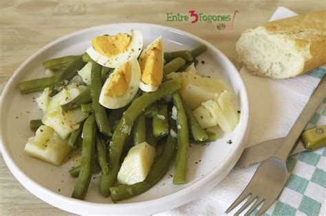 Ensalada De Jud As Verdes Con Patata Y Huevo Cocido Receta Ensalada