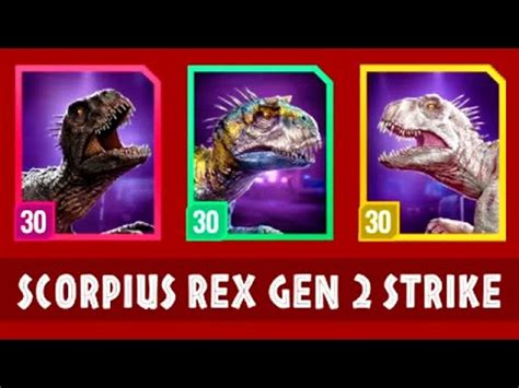 MAX LEVEL 30 SCORPIUS REX BOSS EPIC STRIKE EVENT JURASSIC WORLD ALIVE