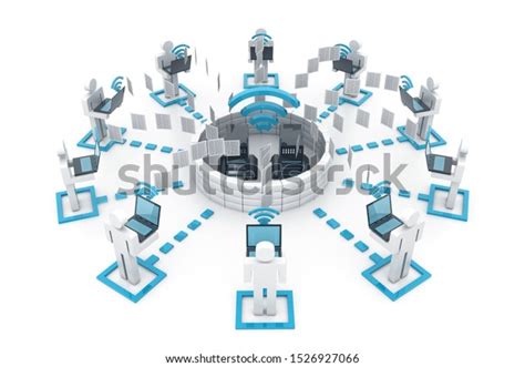 Computer Network Internet Concept Network Diagram 스톡 일러스트 1526927066