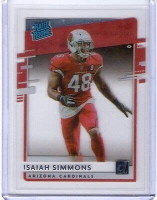 Isaiah Simmons Panini Chronicles Donruss Clearly Rated Rookie Card