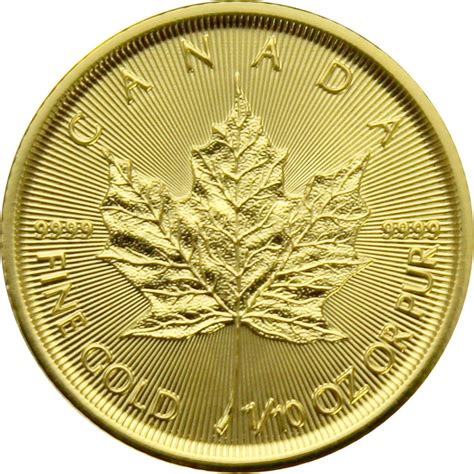 Zlatá investiční mince Maple Leaf 1 10 Oz