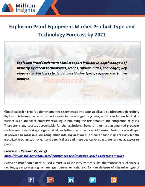 Ppt Explosion Proof Equipment Market Product Type And Technology