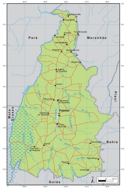 Tocantins To Capital Mapa Bandeira História Brasil Escola