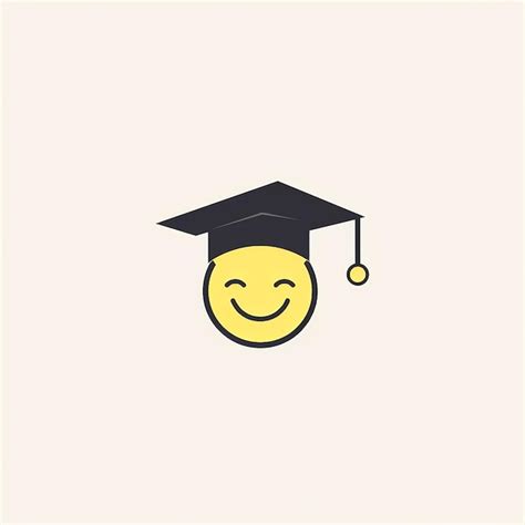 Simple Study Smile Logo Graduation Hat Cap Toga Arrow Premium Ai