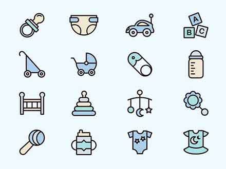 Free Baby Icons Ai Sketch