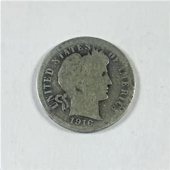 1916 Silver Barber Dime Property Room