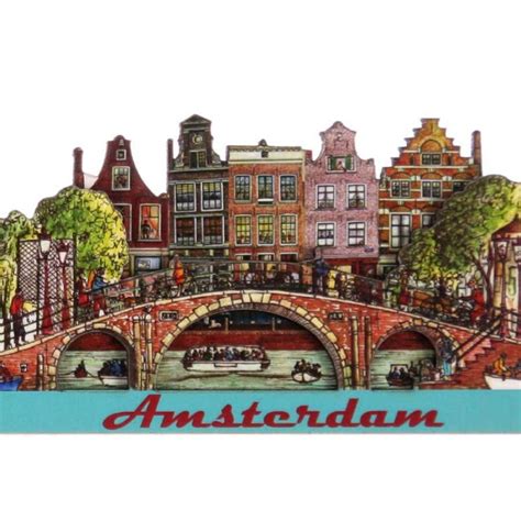 Bridge Canal Houses - Magnet - Magnets - Amsterdam | Souvenirs From Holland