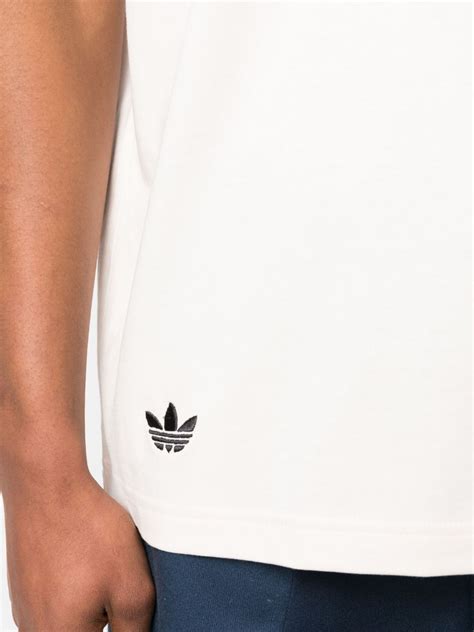 Adidas Embroidered Logo Cotton T Shirt Farfetch