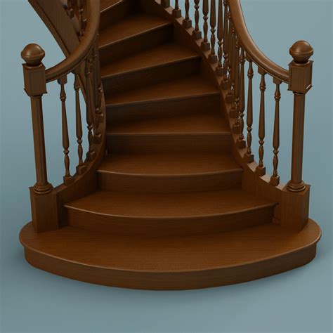 3d Wooden Staircase Stair Model