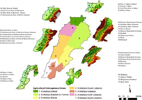 3 Agro-homogeneous Zones of Lebanon | Download Scientific Diagram