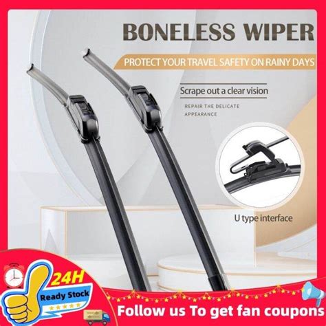 Boneless Universal Wipers Universal Car Rubber Wiper Blade Banana Type Front Wiper Blade Bone