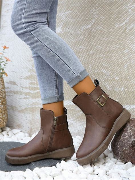 New Autumn Winter British Style Boots With Thick Soles And