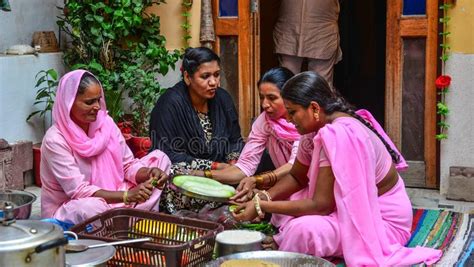 Indian Women Cooking Traditional Food Editorial Photography Image Of