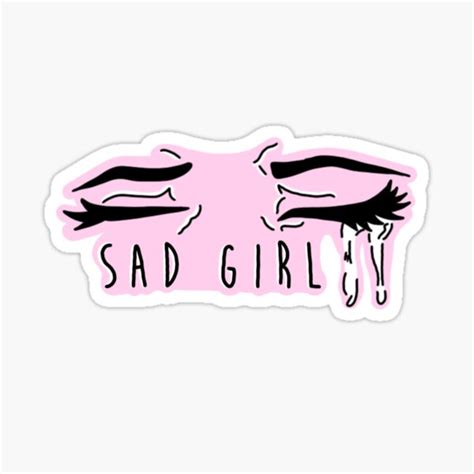 Sad Girl Sticker For Sale By Luananishimura Redbubble