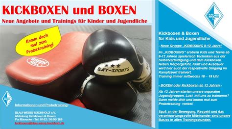 Neu Kickboxen And Boxen Für Kinder Und Jugendliche Blau Weiss Buchholz