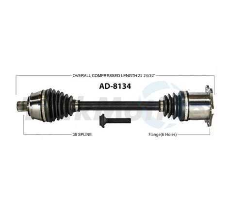 Audi CV Axle Shaft Front Driver Side Aftermarket AD8134 Surtrack AD