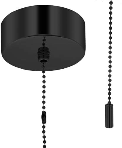 Hxlilebu Black Round Pendant Light Switch Fitting Kit With Chain150cm