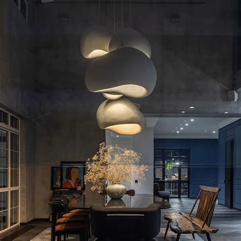 Minimalist Nordic Wabi Sabi Wind Led Ceiling Chandelier Lustre Living