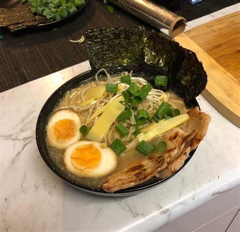 Homemade Tonkotsu Ramen I Made For My Boyfriend Tonight D Food