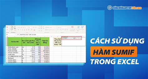 Cách sử dụng hàm SUMIF trong Excel dễ hiểu nhất