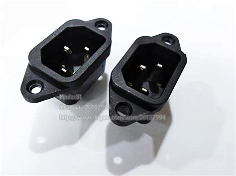 High Quality 10a 250v Iec 320 C14 3pin Male Plug Ac Power Socket Electric Plug Adapter From