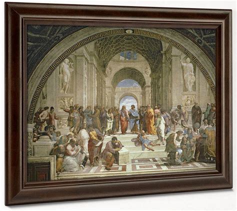 School Of Athens From The Stanza Dell Print Canvas Art Framed Print