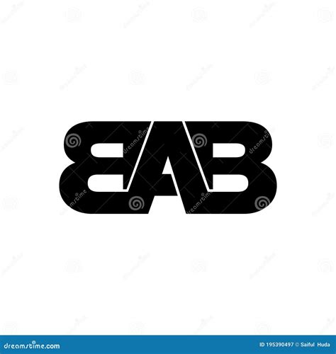 Letter Bab Simple Monogram Logo Icon Design Stock Vector