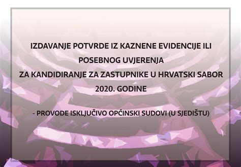 Ministarstvo Pravosu A I Uprave Republike Hrvatske Izdavanje Potvrde