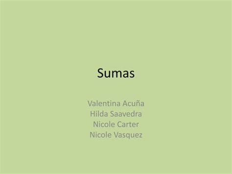 Sumas Ppt