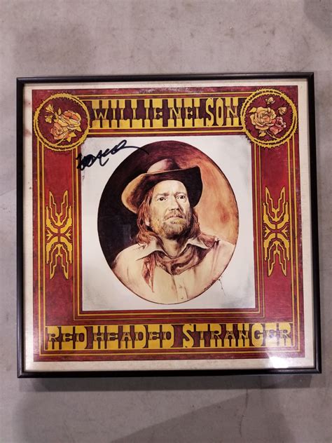 WILLIE NELSON SIGNED AND PROFESSIONALLY FRAMED "RED HEADED STRANGER ...