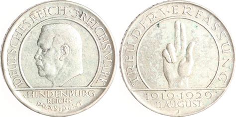 Weimarer Republik Reichsmark J Verfassung Vf Ef Ma Shops