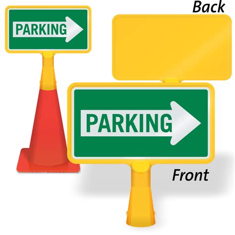 Parking Right Arrow Coneboss Sign Sku Cb 1039 R