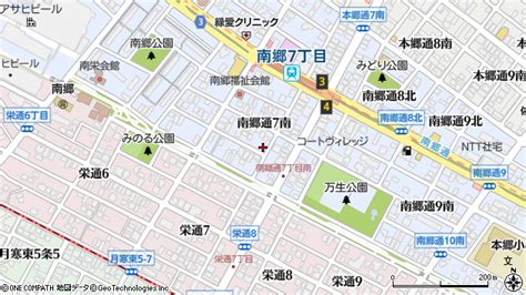 北海道札幌市白石区南郷通 地図（住所一覧から検索） ：マピオン